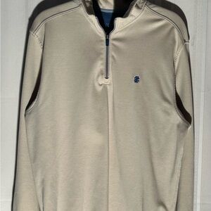 Izod Men's Beige Zip-Up Sweater